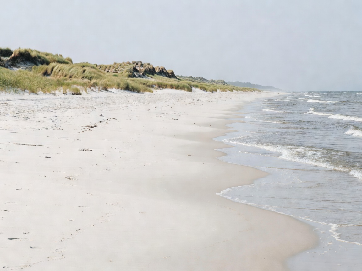 Liepaja Baltic sea coast with sea breeze and open coastal horizons